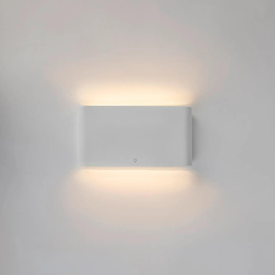 QAZQA Batt applique murale - 17,5x9x3 cm - LED incluse - IP65 - blanc mat