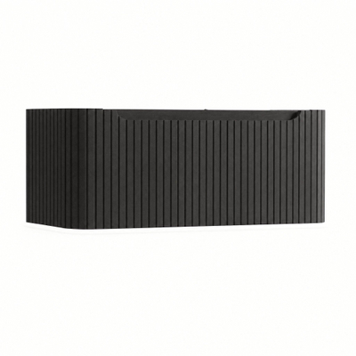 H&R Badmeubelen Juice Wastafelonderkast - 100x45x40cm - afgeronde hoeken - 3D-front - 1 lade - geïntegreerde greep - basalt