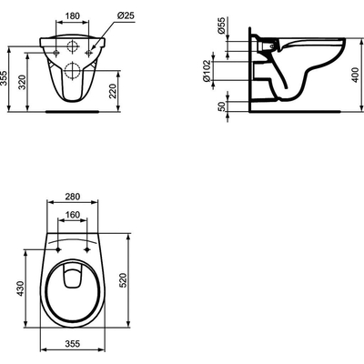 Royal plaza Vito 2.0 toiletset - wandcloset - spoelrandloos - diepspoel - closetzitting - deksel - softclose - quickrelease - wit