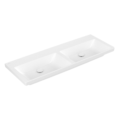 Villeroy & Boch Subway 3.0 lavabo - 130x47x16.5cm - sans trou de robinet - stone white mat