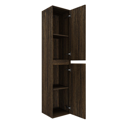 Saniclass Holz Atelier Armoire haute - 140x38x38cm - 2 portes - Chêne charcoal