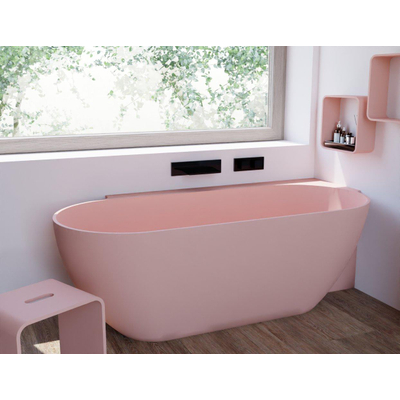 Arcqua Havana Baignoire demi-îlot - 170x80cm - droite - rose mat