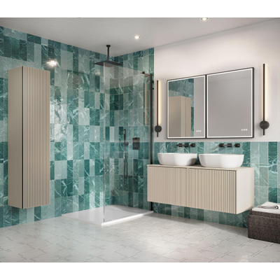 Crosswater Limit Badkamerkast - 160x35x35cm - warm stone (beige)
