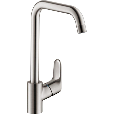 Hansgrohe Focus 1-gats keukenkraan 260 m. hoge draaibare uitloop instelbaar 110°, 150° en 360° mat zwart