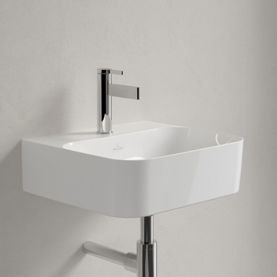 Villeroy & Boch Finion lave-mains 1 trou de robinet 43x39cm - ceramic+ avec trop-plein dissimulé blanc