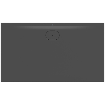 Villeroy & Boch Ecora douchebak - 140x80x3.5cm - afvoer lange zijde - anthracite (antraciet)