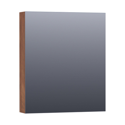 BRAUER Impress Deluxe spiegelkast – 59x70x15 cm – directe LED – rechtsdraaiende – Forest Cacao