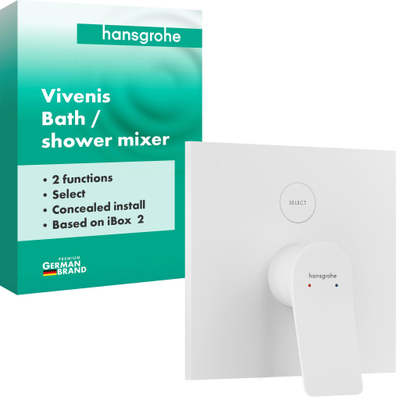 Hansgrohe Vivenis inbouw badmengkraan iBox Universal 2 mat wit