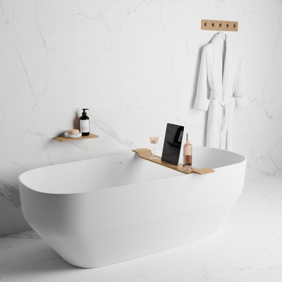 Mondiaz EASY Badplank - 86x12.5x4.2cm - solid surface - Oro