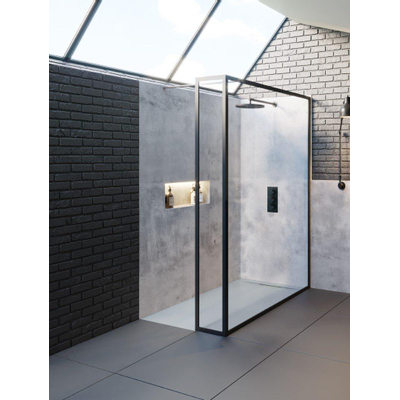 Riho Lucid GD402 paroi de douche à l'italienne - 200x100x30cm - noir