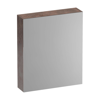 BRAUER Impress Deluxe armoire de toilette - 60x70x15cm - éclairage interne et externe - 1 porte miroir double face à ouverture à droite Erosion