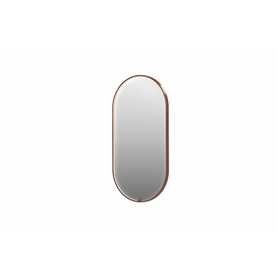 MIROIR INK SP28 - 40x4x80cm ovale dans cadre en acier incl. LED - chauffage - changement de couleur - à intensité variable et interrupteur - cuivre brossé