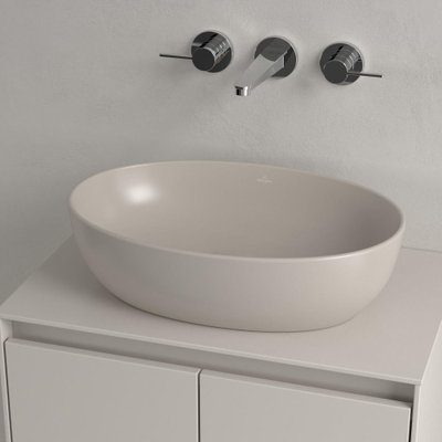 Villeroy & Boch Artis opzetwastafel - 48.5x32.5cm - zonder kraangat CeramicPlus - almond (beige)