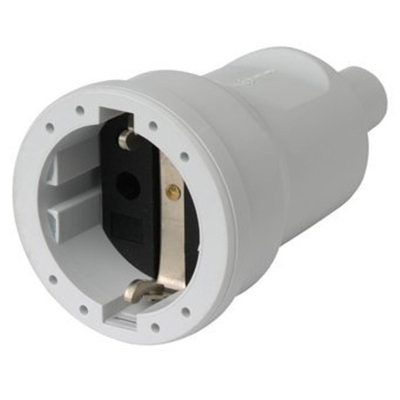 Douille ra pvc longue avec étiquette gris