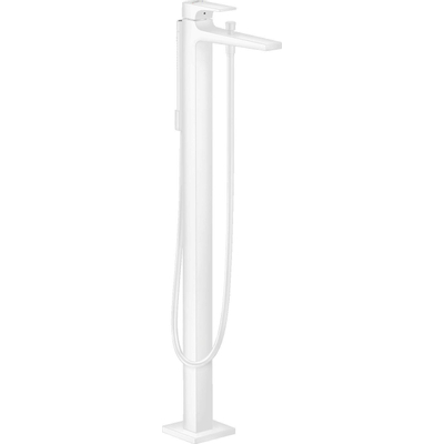 Hansgrohe Metropol partie de finition pour robinet de baignoire autoportant montage au sol avec inverseur avec bec fixe 23.5 cm mat blanc
