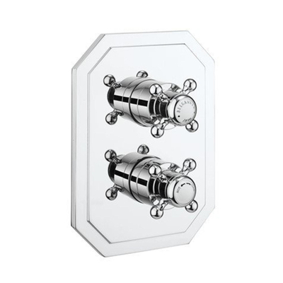 Crosswater Belgravia Douchekraan - inbouw - thermostatisch - zonder inbouwdeel - 2 functies - hoogglans chroom
