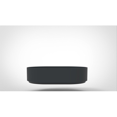 Arcqua Case waskom - 55x36cm - Ovaal - Cast marble Antraciet Mat