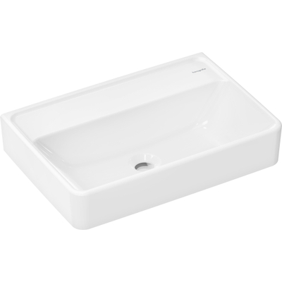 Hansgrohe Xanuia Q Wastafel/Fontein - 55x37cm - inbouw - zonder kraangaten - zonder overloop - wit glans