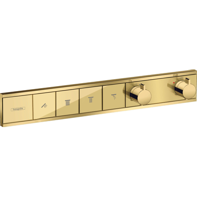 Hansgrohe Rainselect Afbouwdeel - voor inbouw douchekraan - thermostatisch - voor 4 functies - 59.8x90cm - thermostaat - gepolijst goud