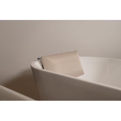Riho Coussin de bain – 38x13x23cm - textile – porte-revues – gris galet