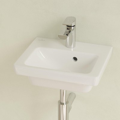 Villeroy & Boch Subway 2.0 fontein 37x30,5cm 1 kraangat met overloop wit