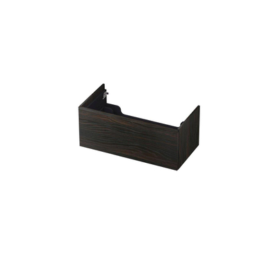 INK Wastafelonderkast - 90x45x37.6cm - 1 lade - push to open - met recht opdekfront - MFC - Intens eiken