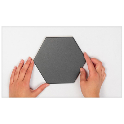 Terravito Bereno carreau mural et de sol - 15x17cm - 9mm - Hexagone - Noir mat
