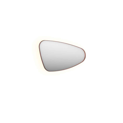 INK SP23 Miroir - 80x4x50cm - LED en bas et en haut changement de couleur - dimmable - organique - dans un cadre en acier - à droite aluminium cuivre brossé