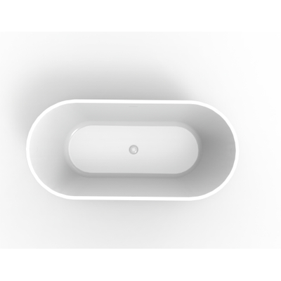 ZEZA Grand vrijstaand bad - 180x80x58cm - met afvoer - acryl - glans wit