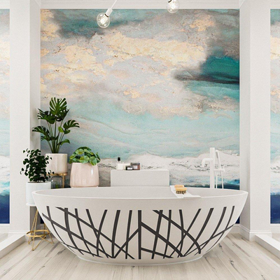 MONDIAZ HOLM DESIGN Baignoire autoportante - 180x85cm - Dark Grey / Talc