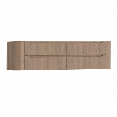 H&R Badmeubelen Juice Wastafelonderkast - 160x45x50cm - afgeronde hoeken - 4 lades - geïntegreerde greep - charleston