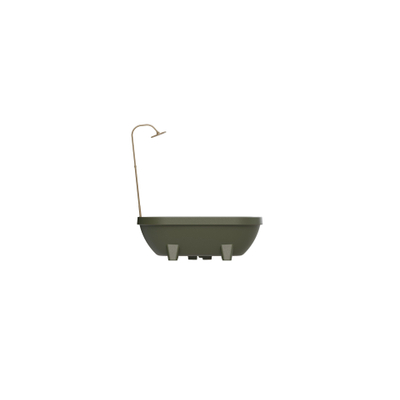 Gardentub baignoire (de jardin) autoportante - 194x94x66cm - plastique - adaptée pour l'extérieur - mat Dark Olive Green (vert)