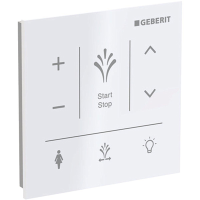 Geberit Aquaclean Sela wandbedieningspaneel 9.3x9.3cm Glas wit OUTLETSTORE