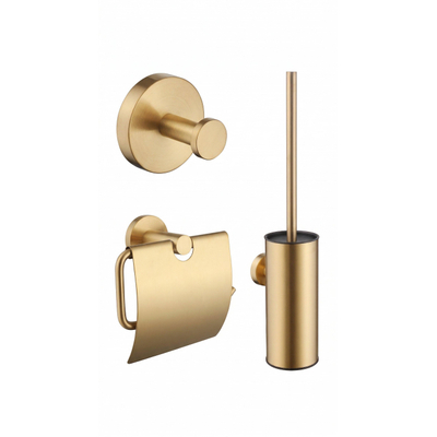 FugaFlow Efficiente Acces Set WC - porte-rouleau - patère serviette - ensemble brosse WC - assorti à Grohe brushed cool sunrise