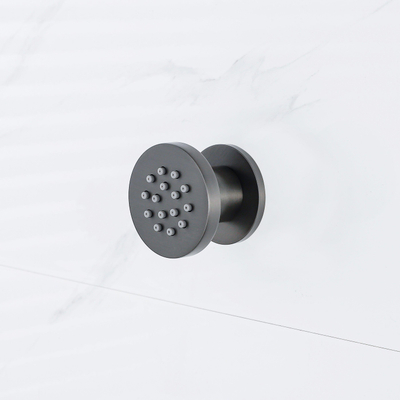 Fortifura Calvi zijdouche - 5cm - rond - 4 stuks - Geborsteld Gunmetal PVD