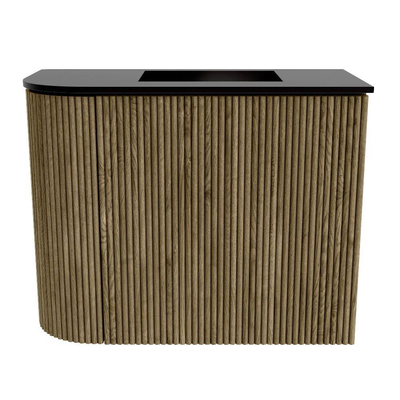 Mondiaz JOYA 51.6cm toiletmeubel - ronding links kleur Dusk - Wastafel FAYE positie Rechts 1 kraangat kleur Urban.
