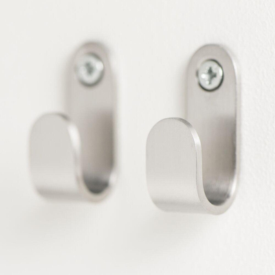 Tiger Crochet Simple acier inoxydable brossé (2 pièces) 1,5x4x1,8cm