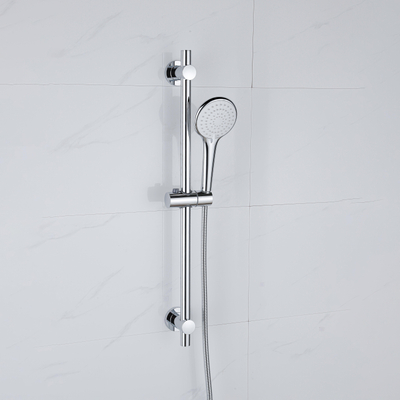 Adema Sparkle 2.0 Doucheset - thermostaatkraan - 70cm glijstang - ronde handdouche - metalen doucheslang - chroom