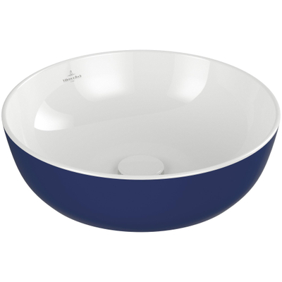 Villeroy & Boch Artis Opzetwastafel - 430 x 430 x 130 mm - Deep Ocean - zonder overloop