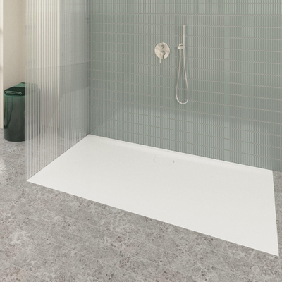 Villeroy & Boch Ecora douchebak - 180x90x3.5cm - afvoer lange zijde - white alpine (wit)