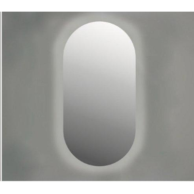 INK SP27 spiegel – ovaal – 40x80 cm – indirecte LED rondom – spiegelverwarming, dimbaar – zonder kader