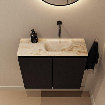 MONDIAZ TURE-DLUX 60cm toiletmeubel Urban. EDEN wastafel Frappe positie rechts. Zonder kraangat.