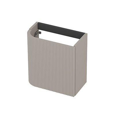 INK Concept R Fonteinonderkast - 40x22x40cm - 1 deur - rechtsdraaiend - afgeronde hoek - gefreesd - mdf lak - mat kasjmier grijs
