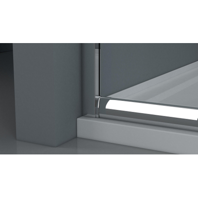 FugaFlow Efficiente Vetro Douchecabine - 80x80cm - vierkant - chroom