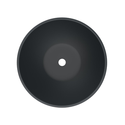 Arcqua Prince Vasque à poser - 38cm - ronde - marbre coulé - mat anthracite