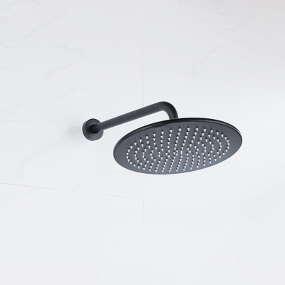 Fortifura Calvi Pomme de douche - 30cm - rond - 6mm - Noir mat