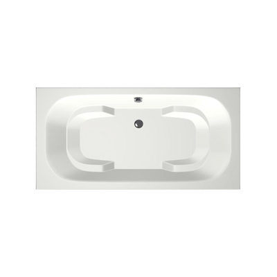 Xenz Tanga Duobad - 180x90x51 - afvoer Midden - acryl - wit mat