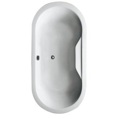 Plieger Zurich baignoire duo 180x90cm acrylique ovale 42cm de profondeur avec pieds blanc