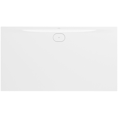 Villeroy & Boch Ecora douchebak - 180x100x3.5cm - afvoer lange zijde - white alpine (wit)
