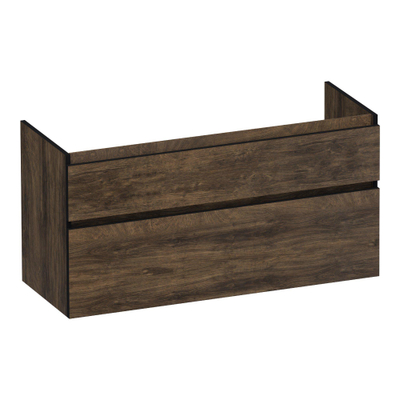 BRAUER Delight Edge wastafelonderkast 120 2 softclose lades - greeploos - 1 sifon uitsparing - Grove
